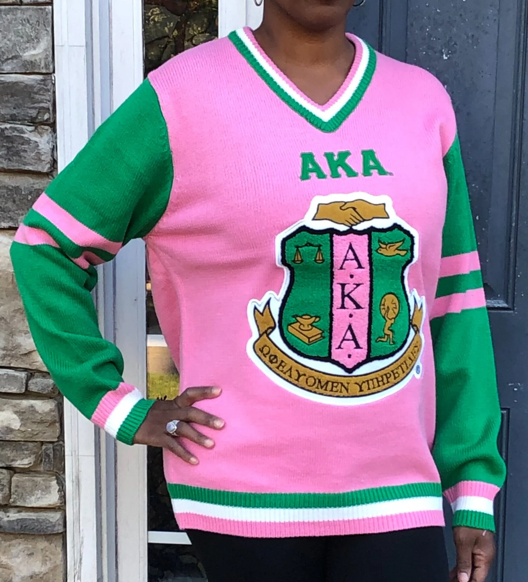 Aka top varsity sweater
